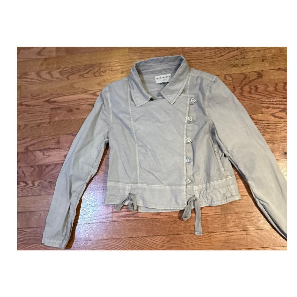 Marrakech Lightweight Utility Jacket Gray Button … - image 2